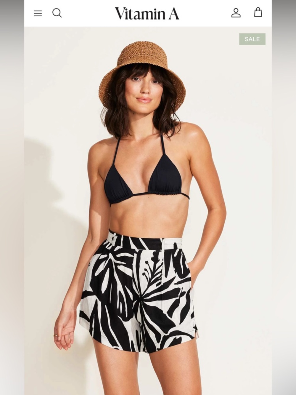 The Getaway Short - Graphic Jungle EcoLinen XS